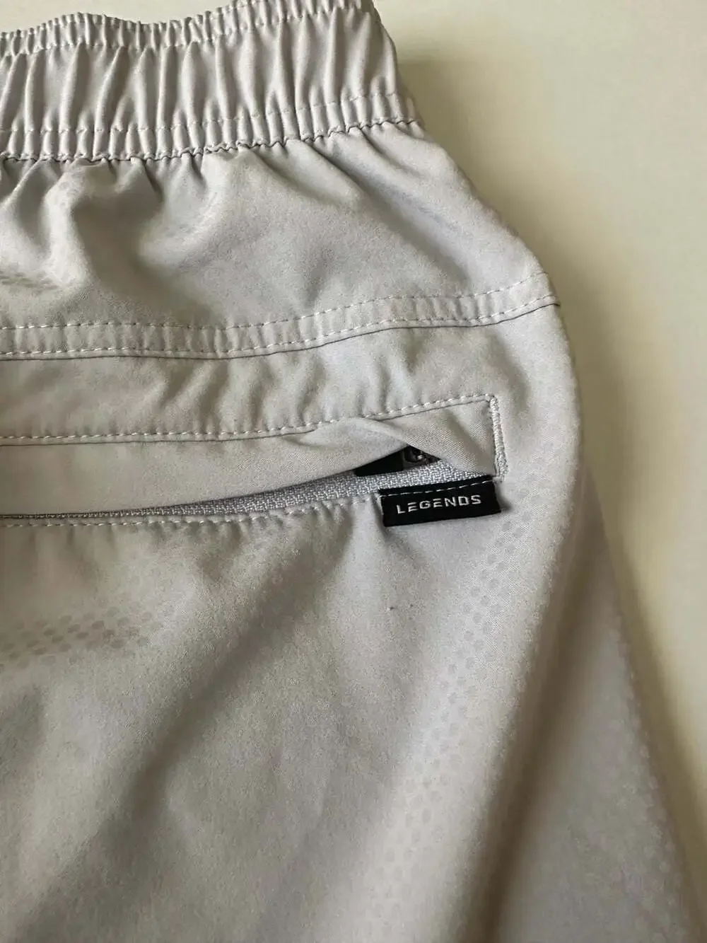 Legends Shorts Men’s Large Gray 7” Inseam Zip Pocket Unlined